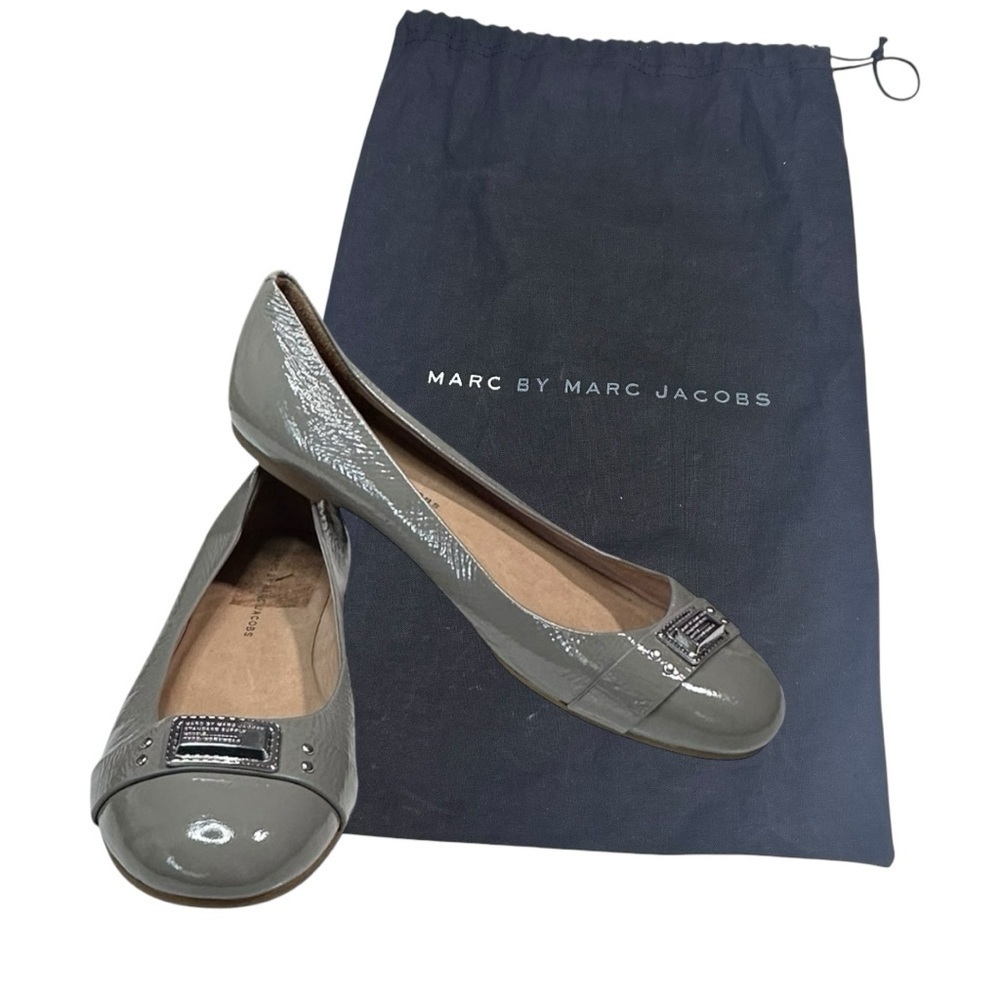 Marc By Marc Jacobs Gray Patton Ballet Flats with Dust Bag Size 39